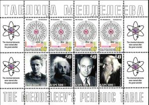 Mini Sheet, The Mendeleev Periodic Table, Cinderellas,  , Famous People