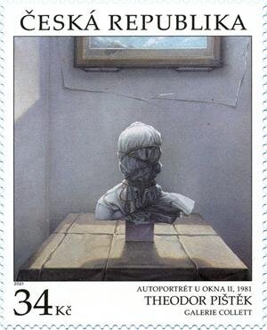 Self Portrait At the Window by Theodor Pištěk