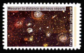 Stamp, Measuring the Distance that Separates Us, France,  , Astronomy, Stars