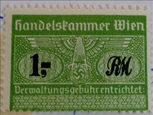 Stamp, Chamber of Commerce Vienna, German Realm- Revenue Stamps,  , Coats of Arms, Eagles, Numbers