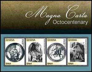 Mini Sheet, 800th Anniversary of the Magna Carta, Ghana,  , Anniversaries and Jubilees