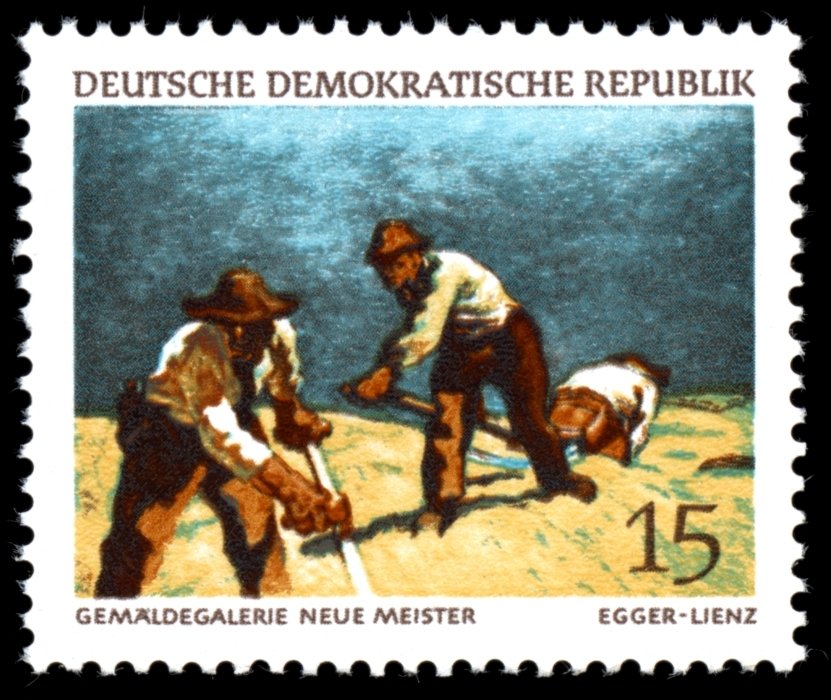 "Mähende Bergbauern"