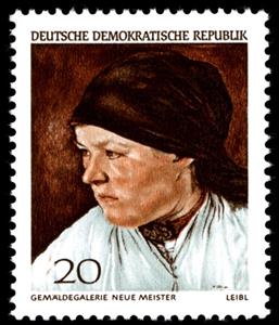 Stamp, "Kopf einer Bäuerin", Germany, Democratic Republic,  , Paintings