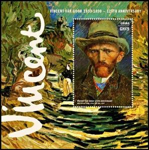 Souvenir Sheet, Vincent van Gogh (1853-1890), Ghana,  , Art, Painters, Paintings