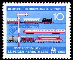 Stamp, Leipzig Autumn fair, Germany, Democratic Republic,  , Railways
