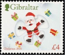Stamp, Christmas 2020, Gibraltar,  , Christmas, Santa Claus