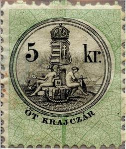 Stamp, Numeral and Coat of Arms, Hungary,  , Coats of Arms, Crowns and Coronets, Numbers