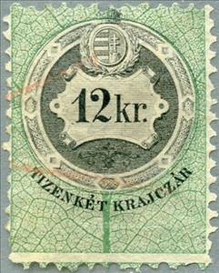Stamp, Numeral and Coat of Arms, Hungary,  , Coats of Arms, Crowns and Coronets, Numbers