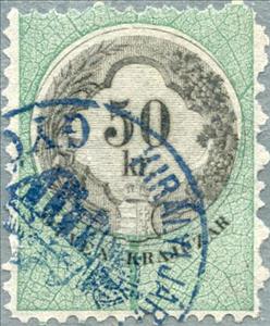 Stamp, Numeral and Coat of Arms, Hungary,  , Coats of Arms, Crowns and Coronets, Numbers