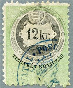 Stamp, Numeral and Coat of Arms, Hungary,  , Coats of Arms, Crowns and Coronets, Numbers