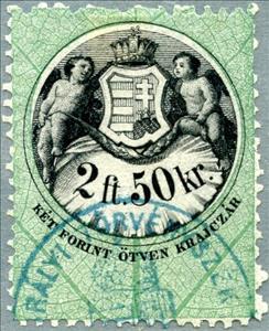 Stamp, Numeral and Coat of Arms, Hungary,  , Coats of Arms, Crowns and Coronets, Numbers