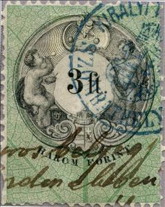 Stamp, Numeral and Coat of Arms, Hungary,  , Coats of Arms, Crowns and Coronets, Numbers