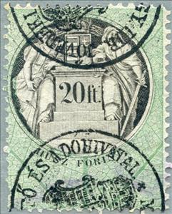 Stamp, Numeral and Coat of Arms, Hungary,  , Coats of Arms, Crowns and Coronets, Numbers