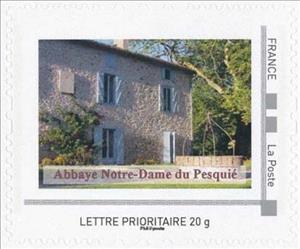 Stamp, Abbaye Notre Dame de Pesquie 1, Personalized and Private Mail Stamps,  , Churches - Cathedrals - Basilicas - Chapels, Houses