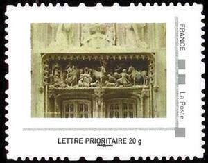 Stamp, Amboise Castle. Carved Lintel of Chapel of Saint Hubert, Personalized and Private Mail Stamps,  , Architecture, Castles, Churches - Cathedrals - Basilicas - Chapels, Windows