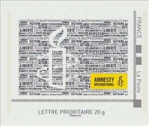 Stamp, Amnesty International. Candle, Personalized and Private Mail Stamps,  , Charity, Human Rights, Lamps and Candles