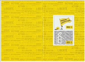 Booklet, Amnesty International. Lets Protect Human Rights, Personalized and Private Mail Stamps,  , Charity, Human Rights, Lamps and Candles