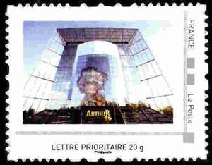Stamp, Archisculpture Futuroscope 1, Personalized and Private Mail Stamps,  , Amusement Parks, Architecture, Buildings