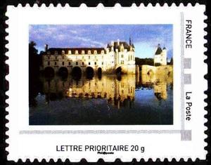 Stamp, Chenonceau Castle 1, Personalized and Private Mail Stamps,  , Castles