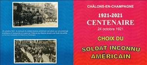 Souvenir Sheet, Choice of the Unknown American Soldier Centenary Chalons ..., Personalized and Private Mail Stamps,  , Anniversaries and Jubilees, Army, First World War, Military Forces, Monuments