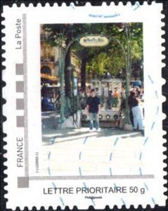 Stamp, Tourist Photo Entrance to the Metropolitan Line Metro Paris, Personalized and Private Mail Stamps,  , Photographs, Tourism, Townscapes / City Views, Undergrounds (Subways)