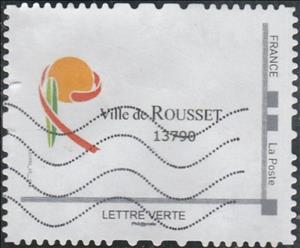 Stamp, Ville de Rousset 13790, Personalized and Private Mail Stamps,  , Logos, Townscapes / City Views
