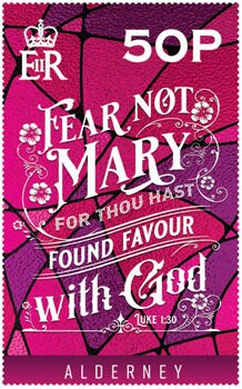 Stamp, Fear Not Mary..., Alderney,  , Christmas, Proverbs and Quotations
