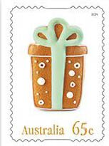 Stamp, Christmas Present Cookie, Australia,  , Christmas, Food
