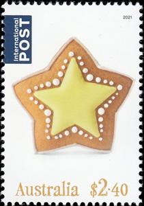 Stamp, Christmas Star Cookie, Australia,  , Christmas, Food