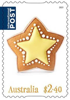 Stamp, Christmas Star Cookie, Australia,  , Christmas, Food