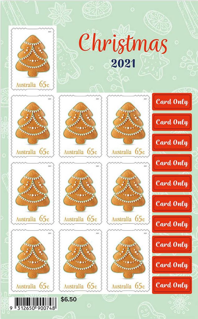 Christmas Tree Cookie Pane of 10