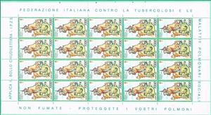 Mini Sheet, 58th Anti-Tuberculosis Campaign, Cinderellas,  , Tuberculosis / TBC
