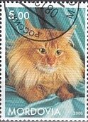Stamp, Cat, Cinderellas,  , Animals (Fauna), Cats, Mammals