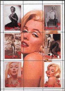 Mini Sheet, Marylin Monroe, Cinderellas,  , Actors, Famous People, Women