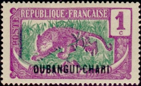 Stamp, Leopard (Panthera pardus), French Colonies,  , Mammals, Leopards, Animals (Fauna)
