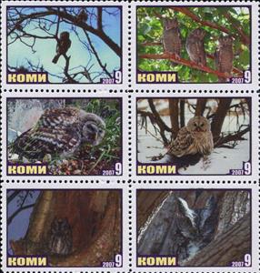 Se-tenant, Owls, Cinderellas,  , Animals (Fauna), Birds, Owls