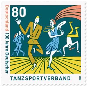 Stamp, Competitive Dance Association of Germany, Centenary, Germany, Federal Republic,  , Dance