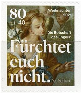 Stamp, The Angel's Message : Do Not Be Afraid, Germany, Federal Republic,  , Angels, Art, Christmas