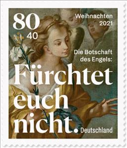 Stamp, The Angel's Message : Do Not Be Afraid, Germany, Federal Republic,  , Angels, Art, Christmas