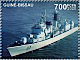 Stamp, Warship, Guinea-Bissau,  , Ships, Warships