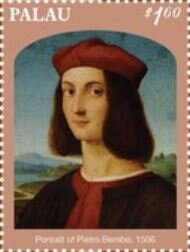 Stamp, Portrait of Pietro Bembo, 1506, Palau,  , Art, Painters, Paintings