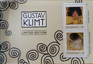 Mini Sheet, Gustav Klimt, Personalized and Private Mail Stamps,  , Art, Famous People, Painters, Paintings