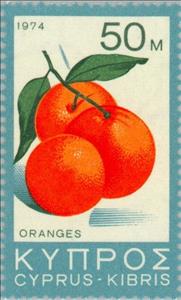 Stamp, Oranges, Cyprus,  , Fruits, Plants (Flora)