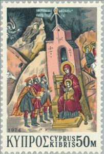Stamp, The Three Wise Men, Cyprus,  , Biblical Accounts, Christmas