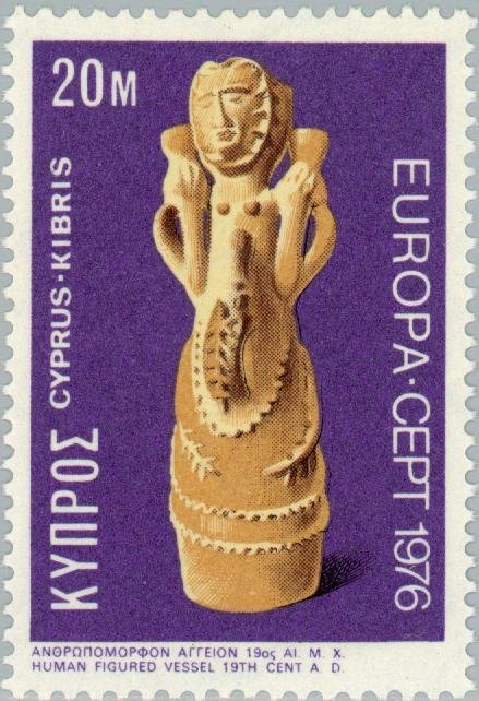 EUROPA/CEPT 1976 - Human figured vessel 19th cent. A.D.