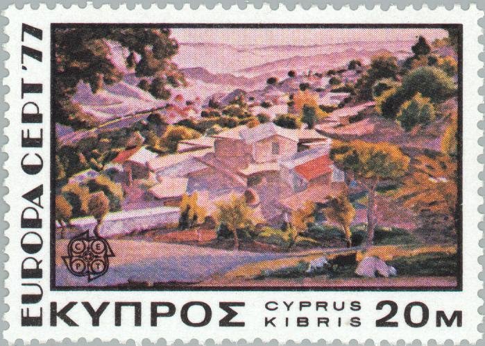 EUROPA/CEPT 1977 - Landscapes - Scene in Prodromos village