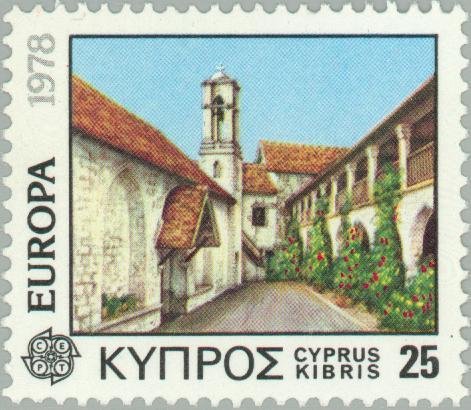 EUROPA/CEPT 1978 - Cyprus Architecture - Chrysoroyiatissa Mo
