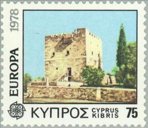 Stamp, EUROPA/CEPT 1978 - Cyprus Architecture - Kolossi Castle, Cyprus,  , Postal Unions, European Union, C.E.P.T., Europe, Castles