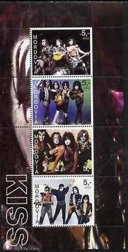 Mini Sheet, Kiss, Cinderellas,  , Famous People, Music, Musicians, Singers