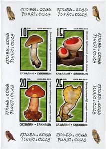 Mini Sheet, Mushrooms, Cinderellas,  , Birds, Mushrooms, Owls
